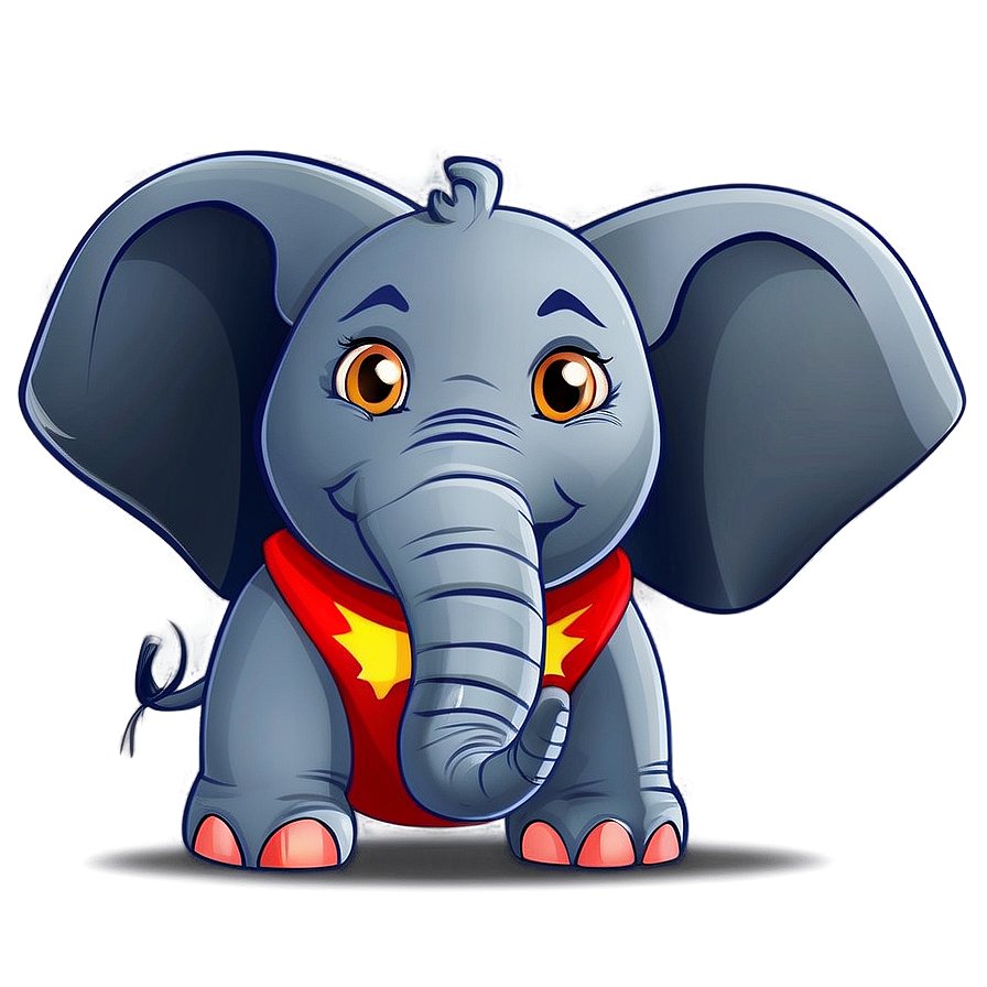 Superhero Elephant Cartoon Png Bem29