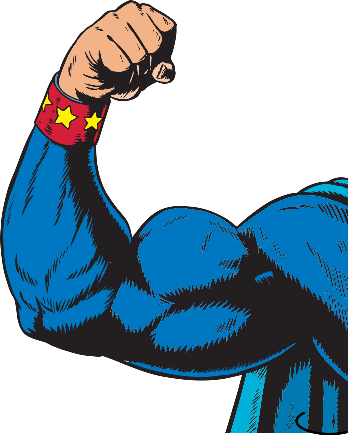Arm Flexing Clipart , Png Download - Superhero Arm, Transparent Png PNG image with a transparent background, free high-resolution download