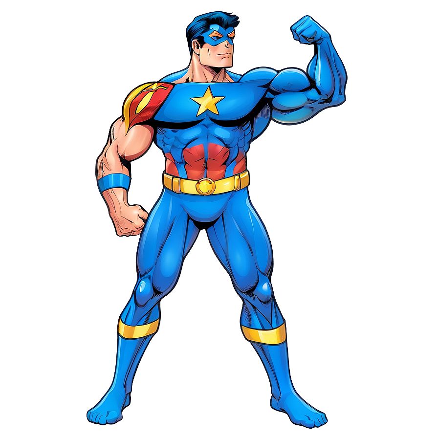 Superhero Muscle Man Png 16