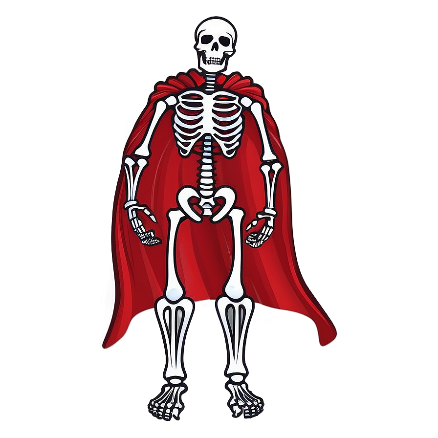 Superhero Skeleton Cartoon Png 06262024