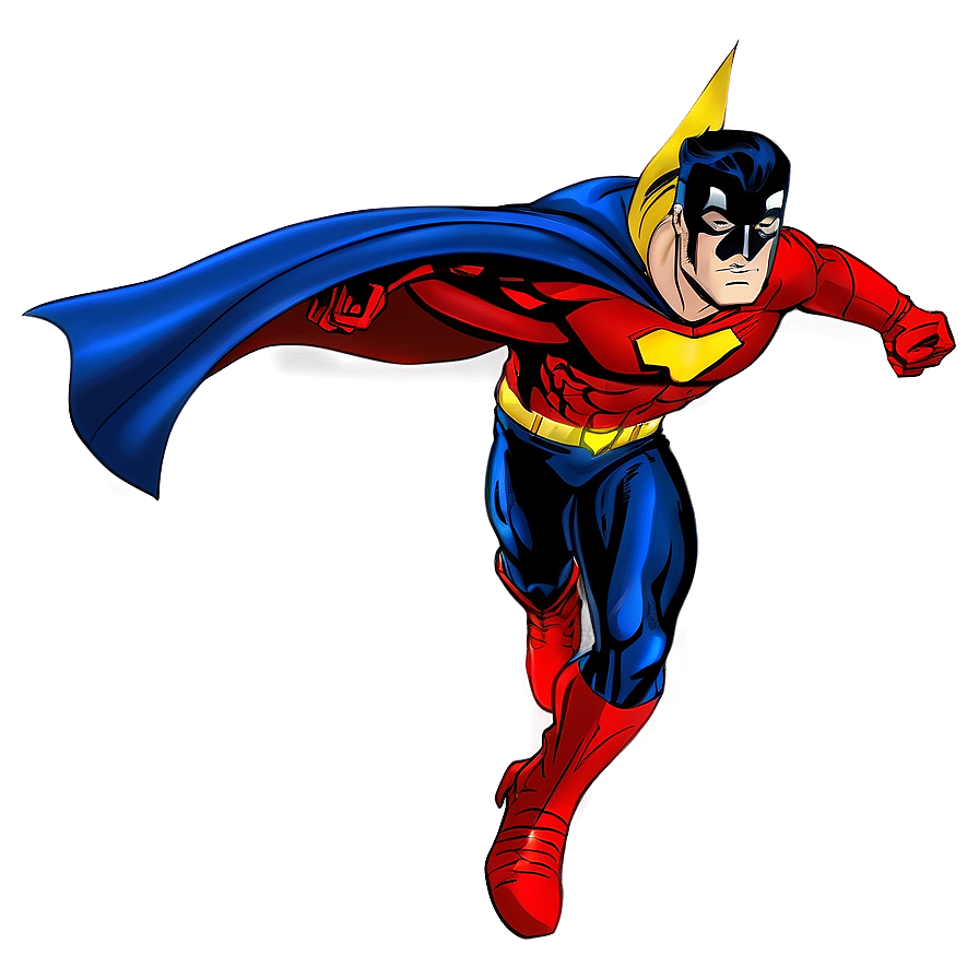 Superhero with Cape PNG ong PNG with transparent background