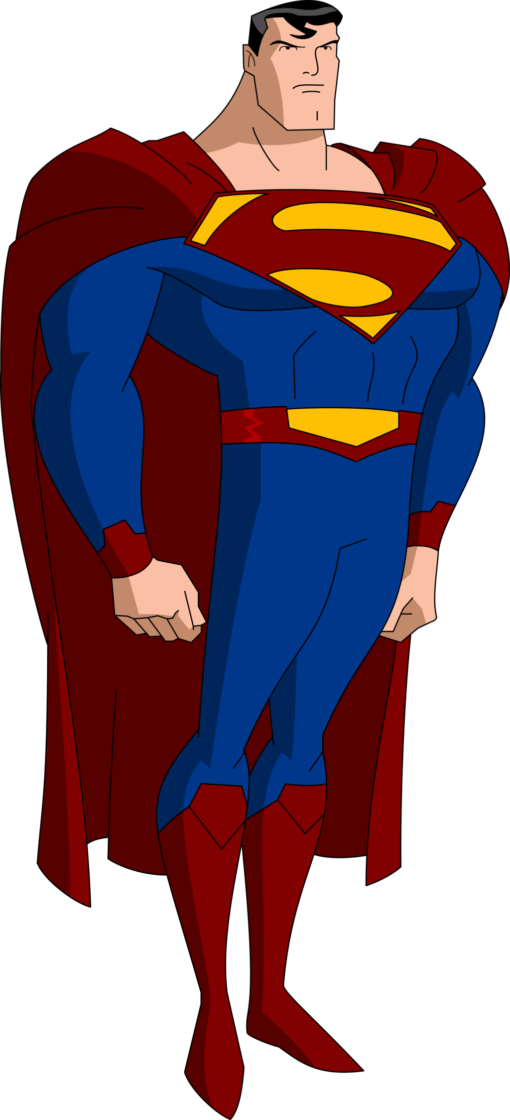 Superman Clipart Superman Clipart - Justice League Cartoon Superman, HD Png Download PNG with transparent background