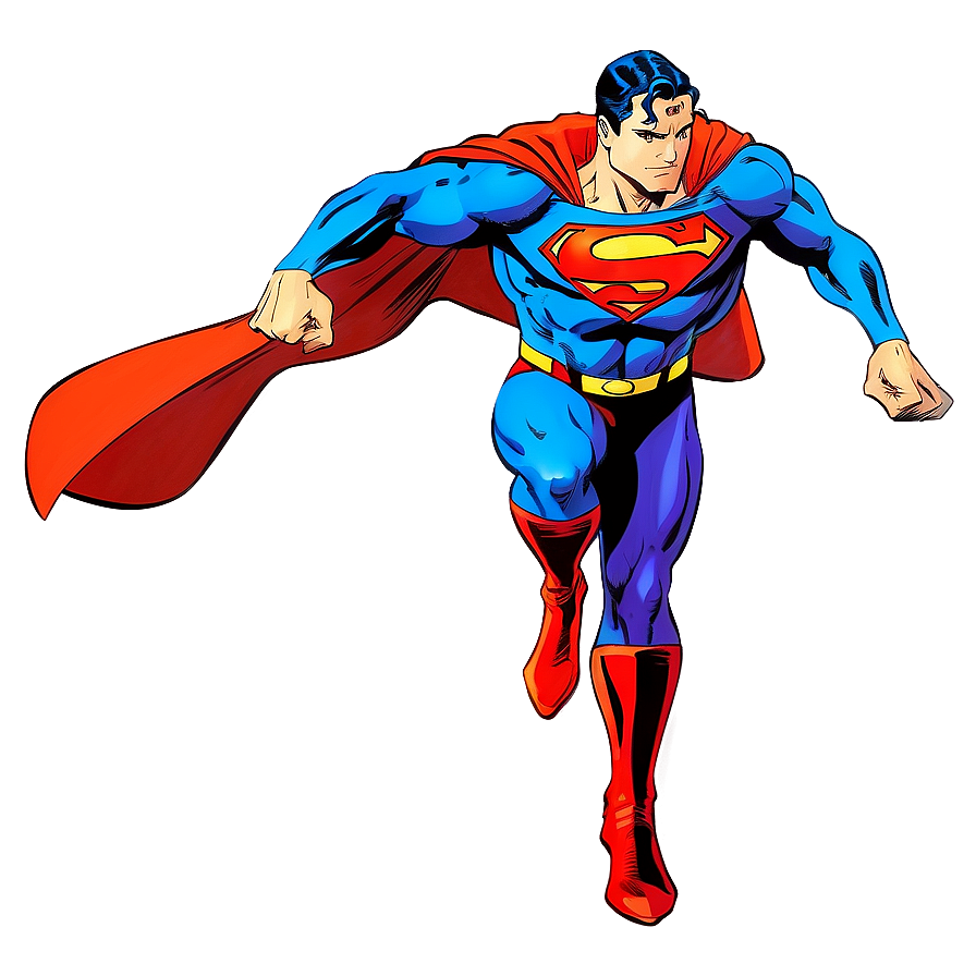 Superman Comic Art PNG 05032024 PNG with transparent background