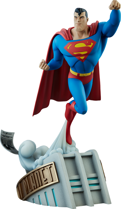 Superman Figure Above Daily Planet