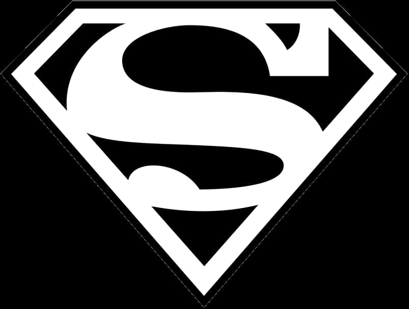 Superman Logo Blackand White