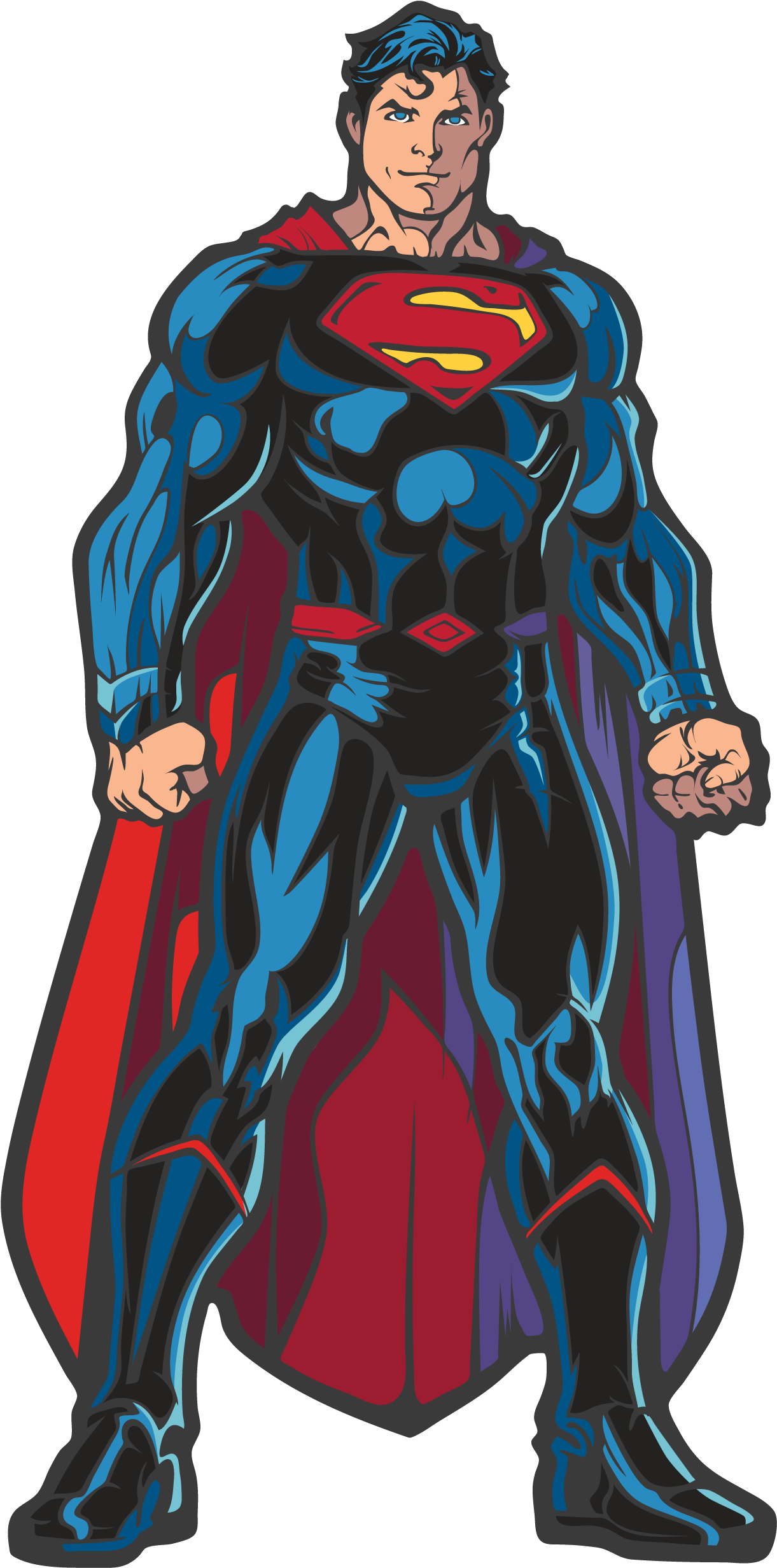 Superman Standing Pose Illustration