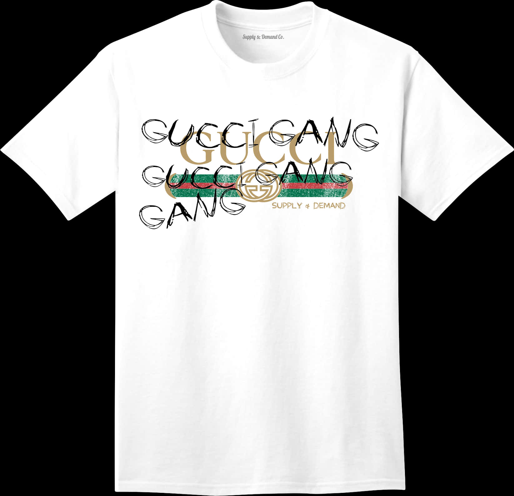 Supply & Demand-gucci Gang White Tee - Gucci Supply And Demand, HD Png Download PNG with transparent background