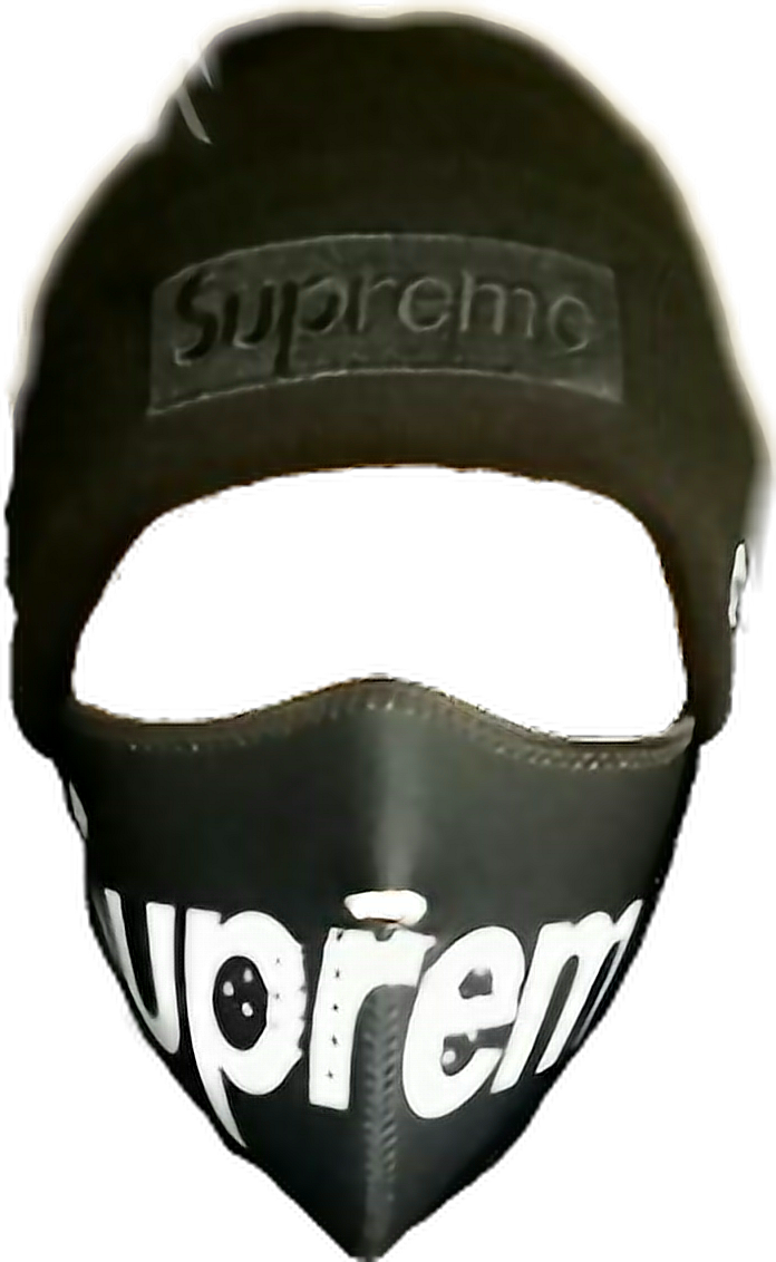 Supreme Branded Black Face Mask