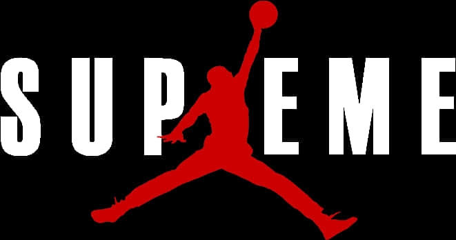 Supreme Jordan Logo Mashup PNG with transparent background