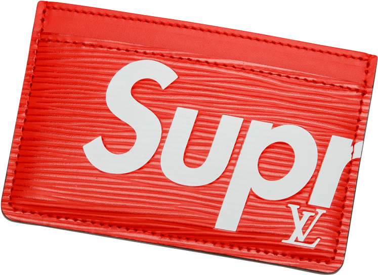 Supreme L V Red Wallet