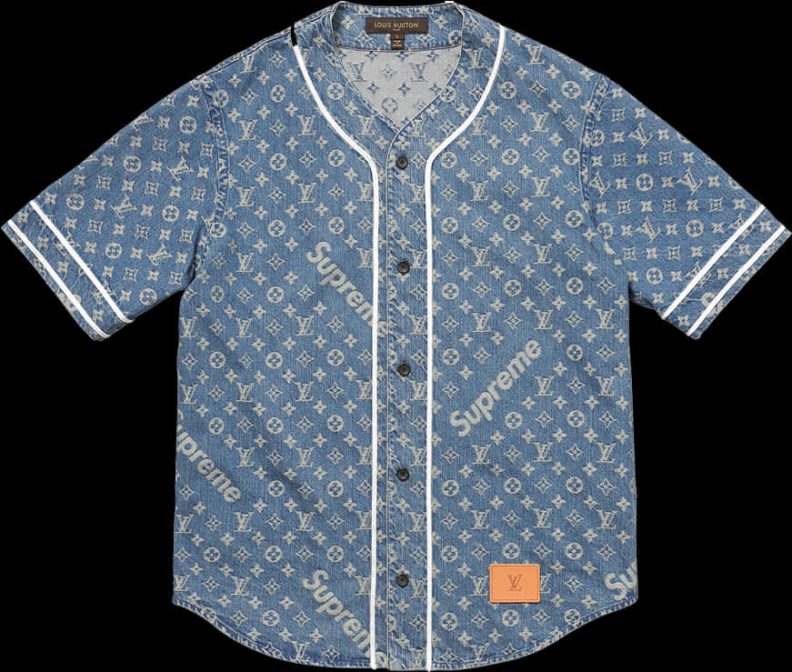 Supreme Louis Vuitton Baseball Jersey - Louis Vuitton X Supreme Jacket, HD Png Download PNG with transparent background