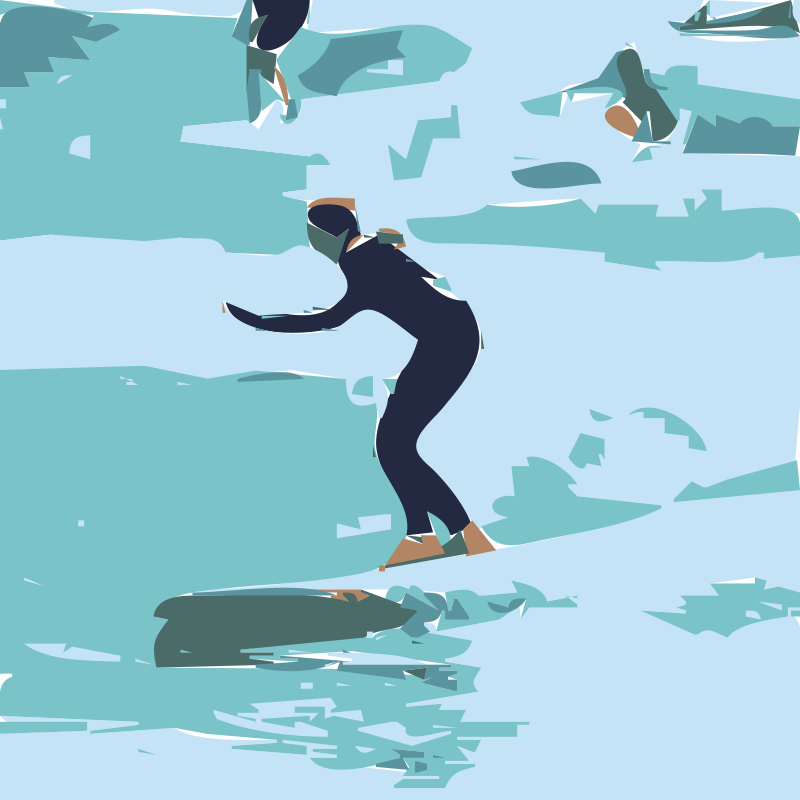 Surferin Action Abstract Art.jpg PNG with transparent background