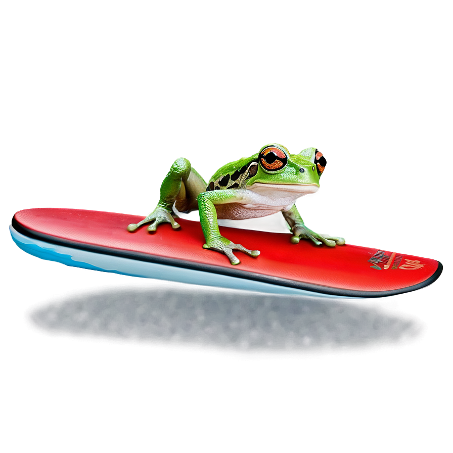 Surfing Frog Cool Png Kto31