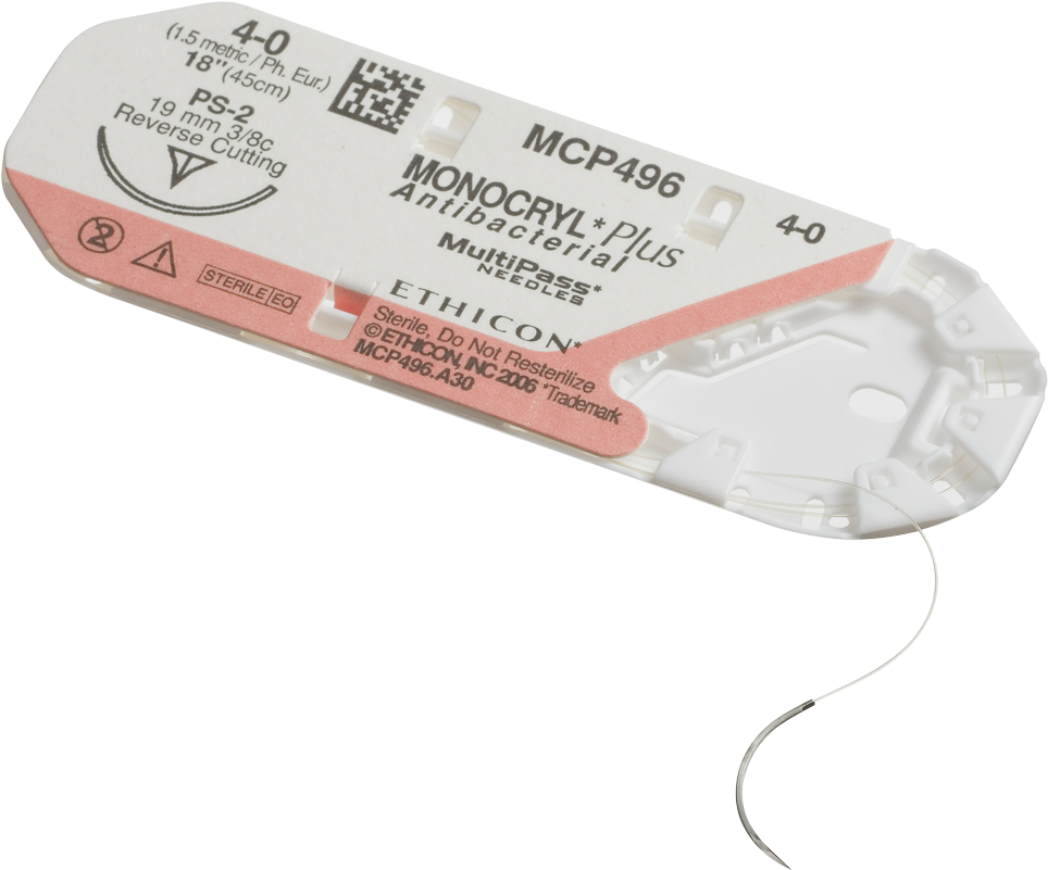 Monocryl Plus Antibacterial Suture Monocryl Suture- - Oxygen Mask, HD Png Download PNG with transparent background