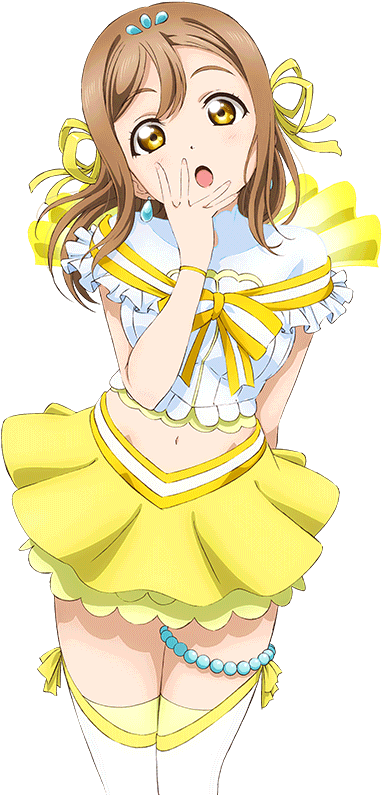 Surprised Anime Girl Yellow Outfit