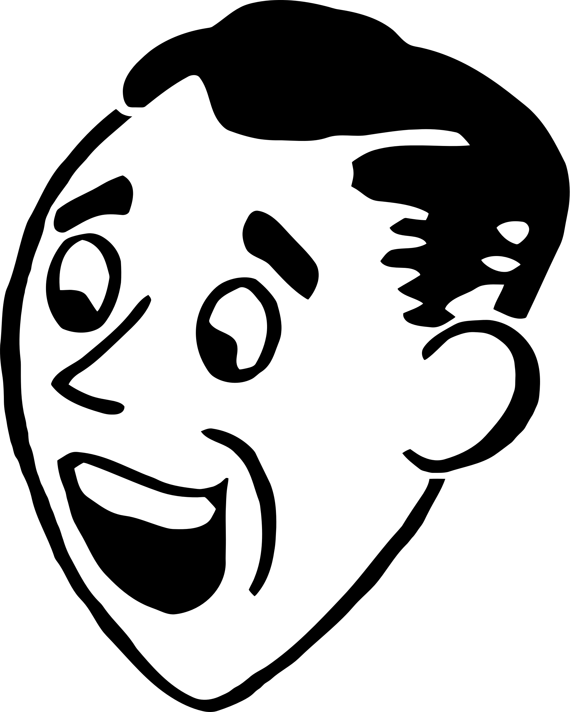 Surprise Clipart Face - Black And White Surprised Person, HD Png Download PNG with transparent background
