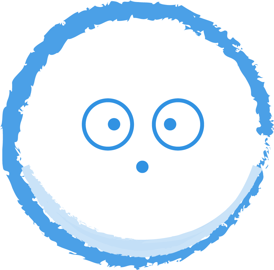 Surprised Cartoon Face Graphic PNG with transparent background