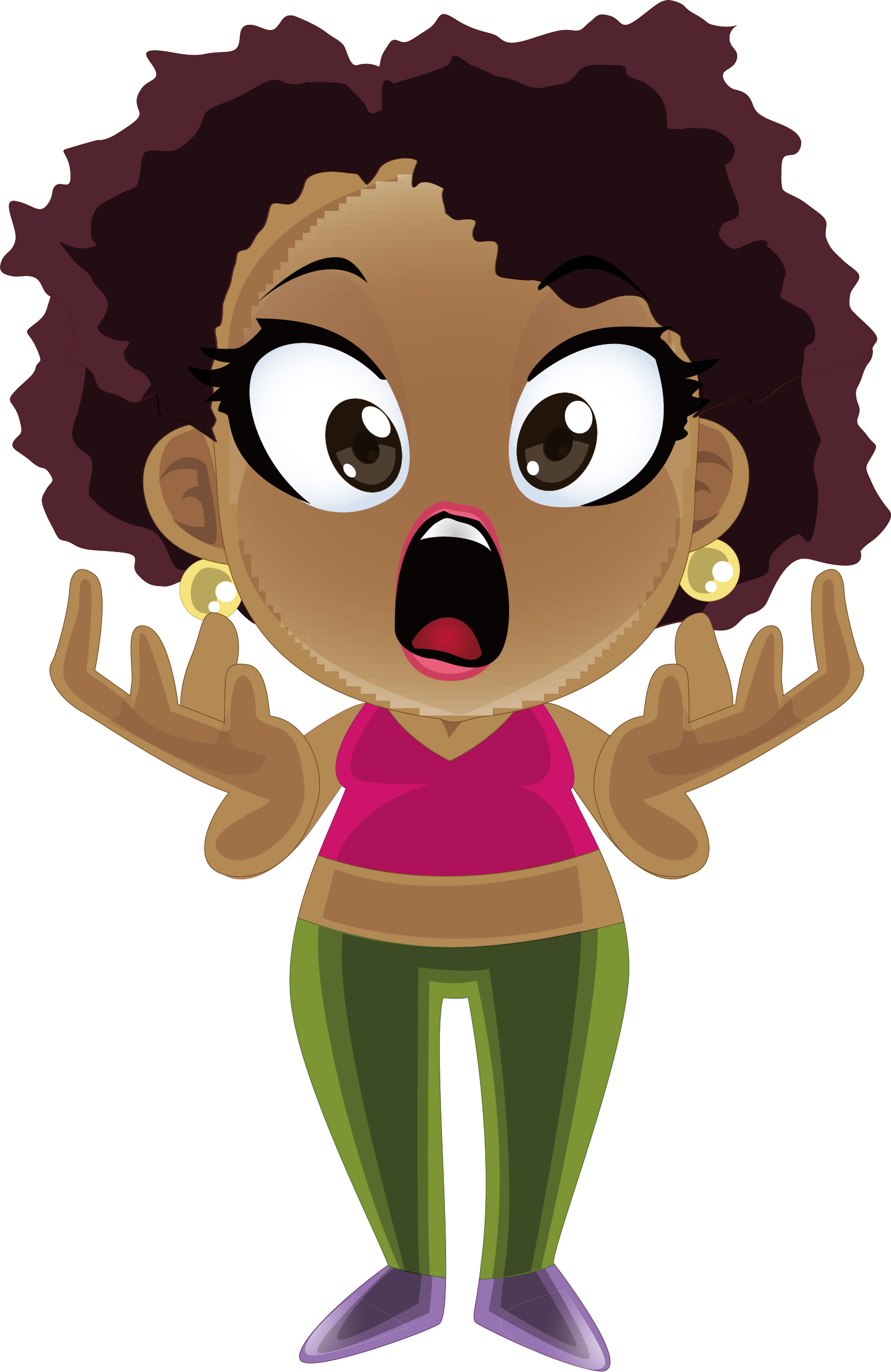 Surprised Woman Transparent Background PNG with transparent background