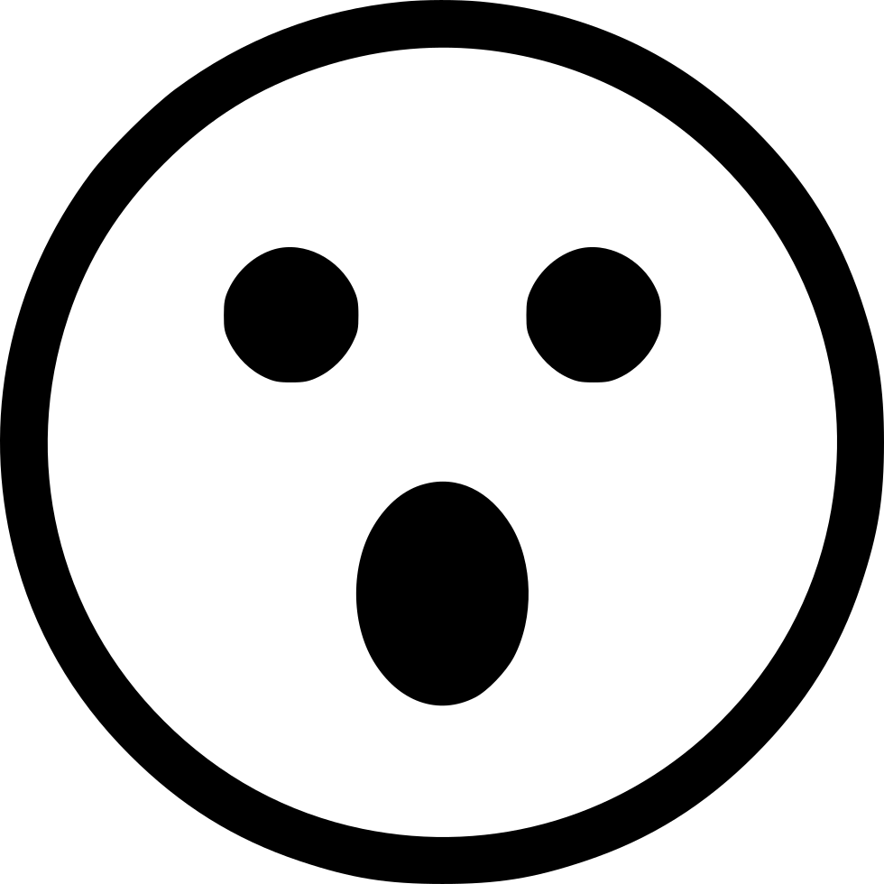 Surprised Emoji Icon PNG with transparent background