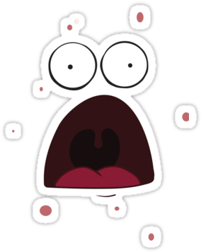 Surprised Patrick Star Cartoon PNG with transparent background