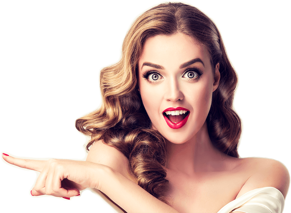 Surprised Woman Model PNG Image PNG with transparent background