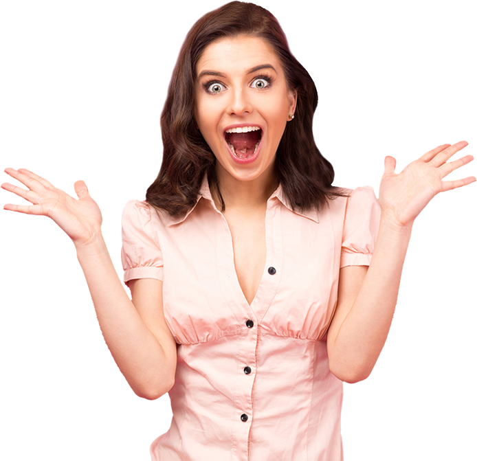Surprised Woman Model PNG Clipart PNG with transparent background