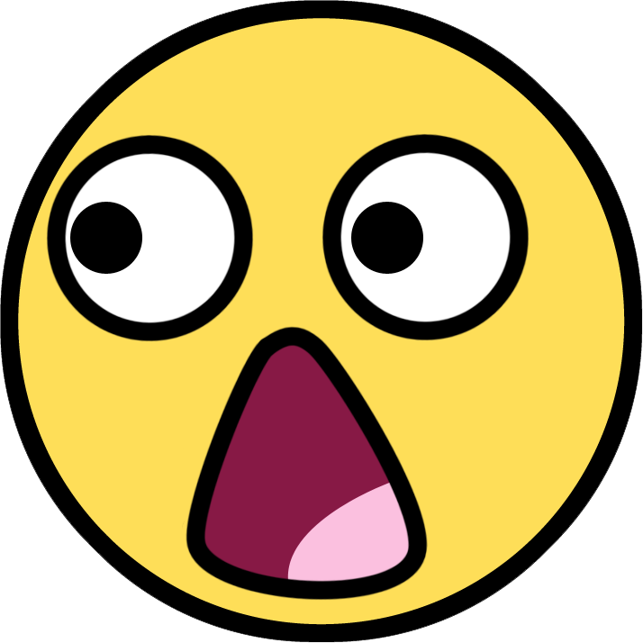 Omg Face Png Jpg Library - Shocked Cartoon Face, Transparent Png PNG with transparent background