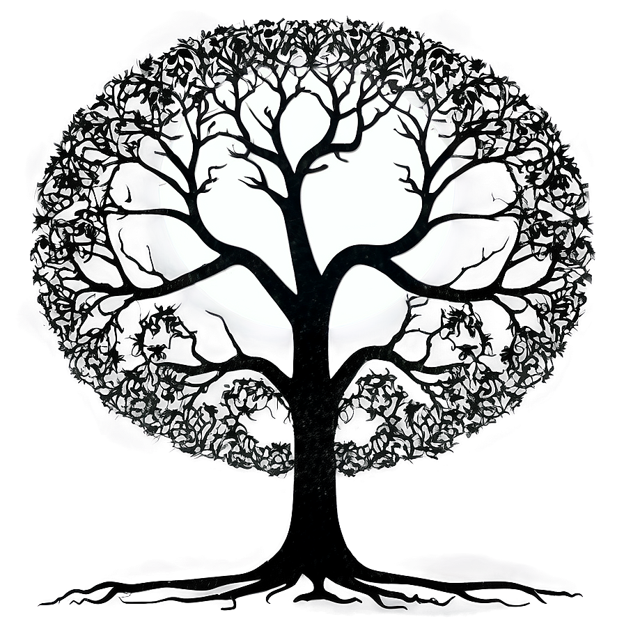 Surreal Black Tree Art Png Bqb83