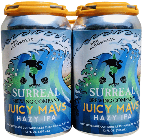 Surreal Brewing Non Alcoholic Juicy Mavs Hazy I P A