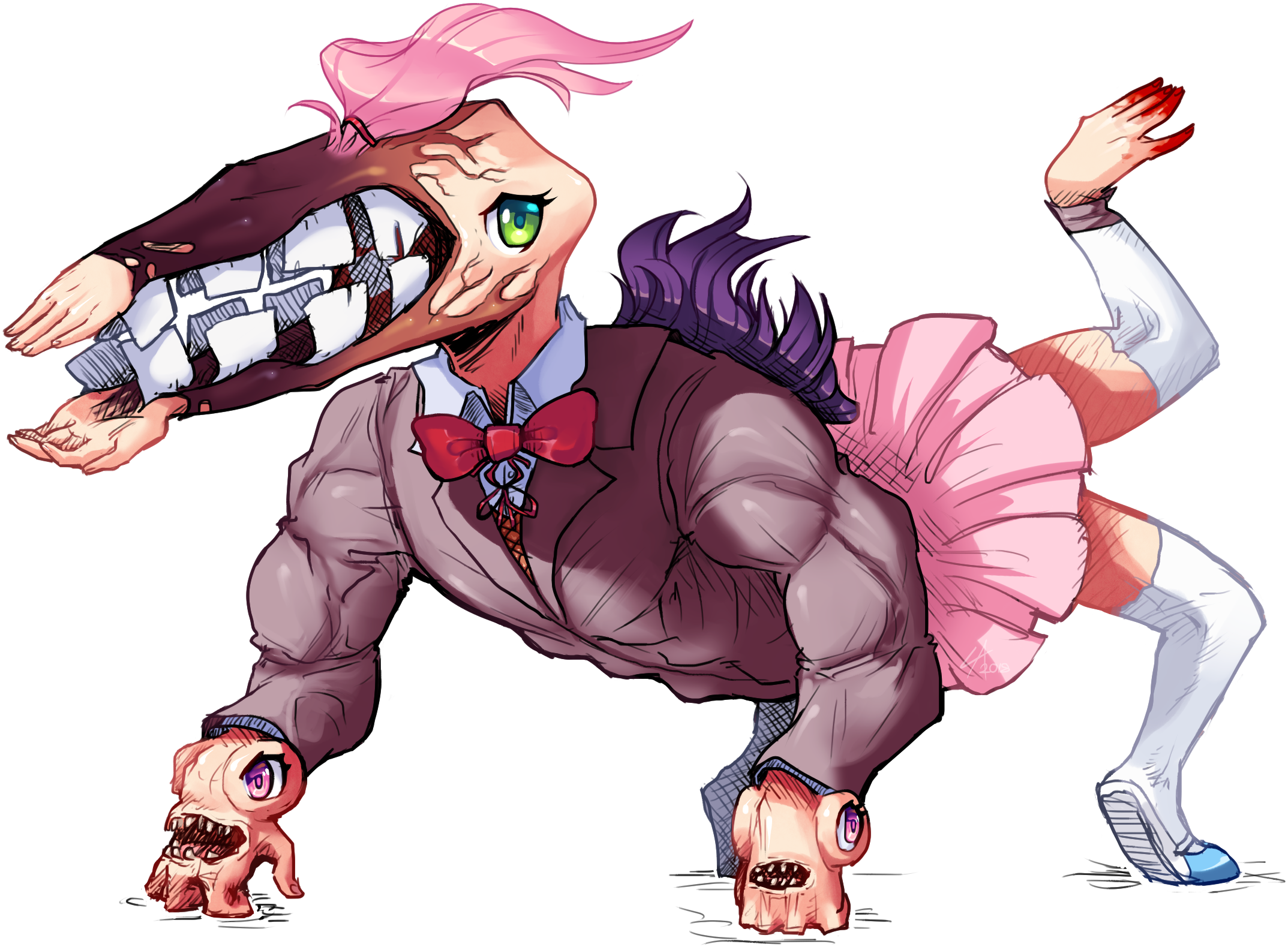 Transparent Monika Doki Doki Png - Doki Doki Literature Club Monster, Png Download PNG with transparent background