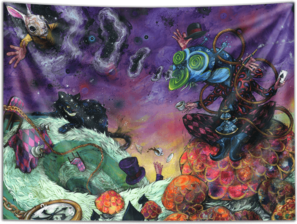 Wonderland'Class= - Psychedelic Alice In Wonderland Art, HD Png Download PNG with transparent background