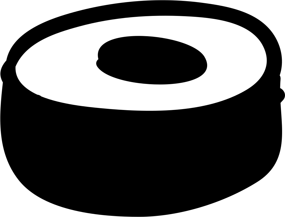 - Black And White Sushi Roll Clipart , Png Download - Png Icon Sushi Rolls, Transparent Png PNG with transparent background