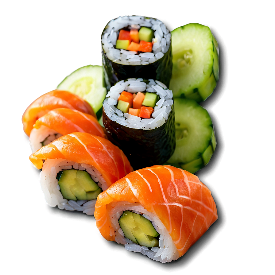 Sushi Roll With Cucumber Png Htp65