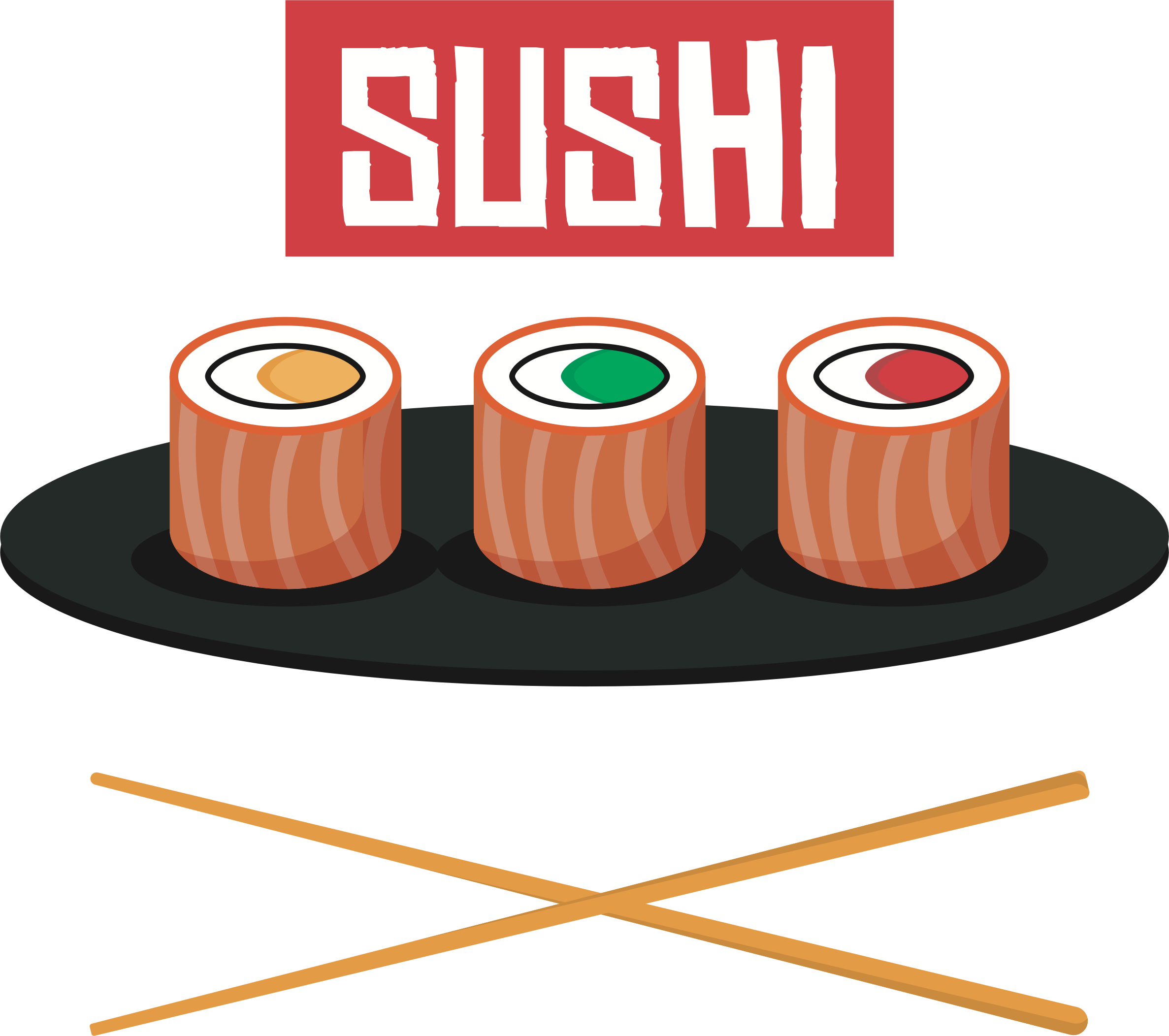 Orange,line,sushi - Png Download Sushi Png, Transparent Png PNG with transparent background