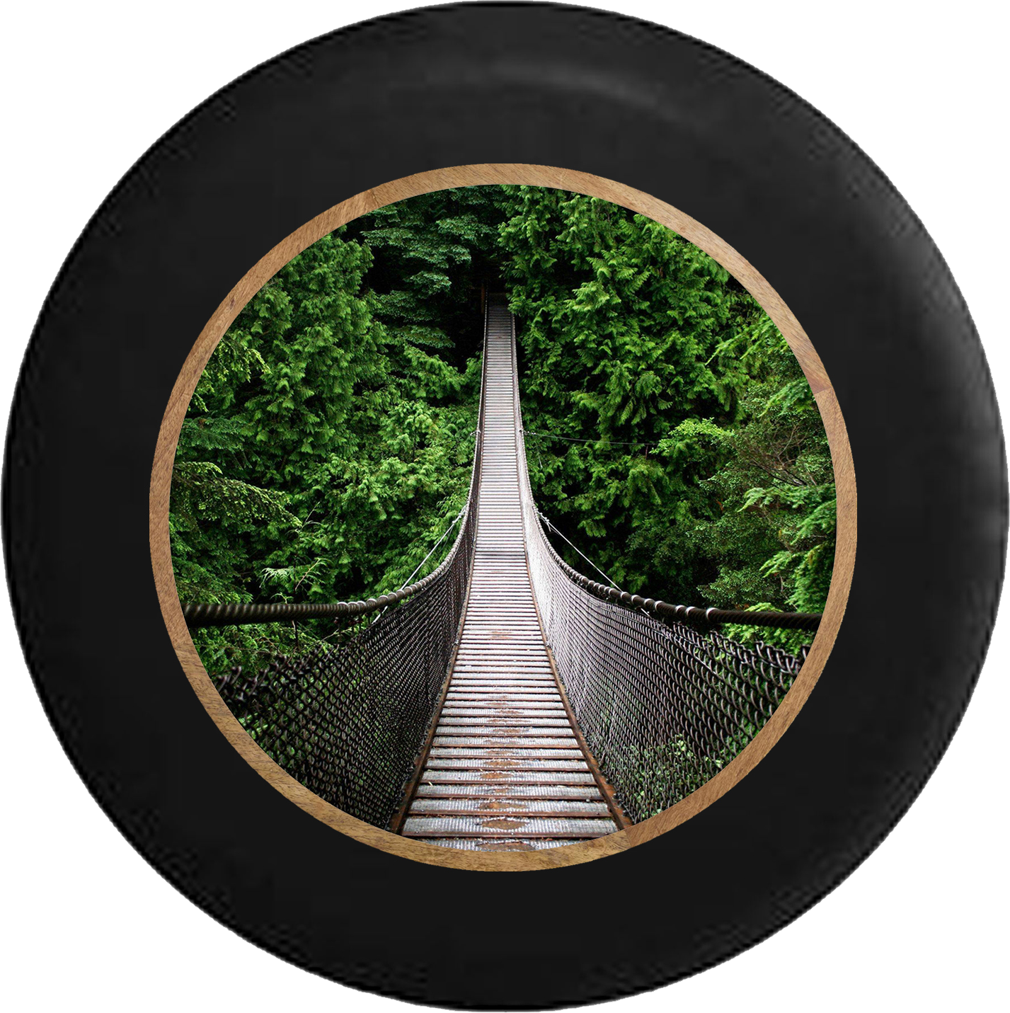 Suspension Bridge Into Jungle Forest Over River Jeep - Mac Rainforest Background Hd, HD Png Download PNG with transparent background