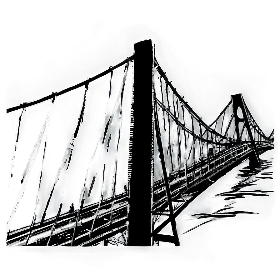 Suspension Bridge Silhouette PNG 22 PNG image with a transparent background, free high-resolution download