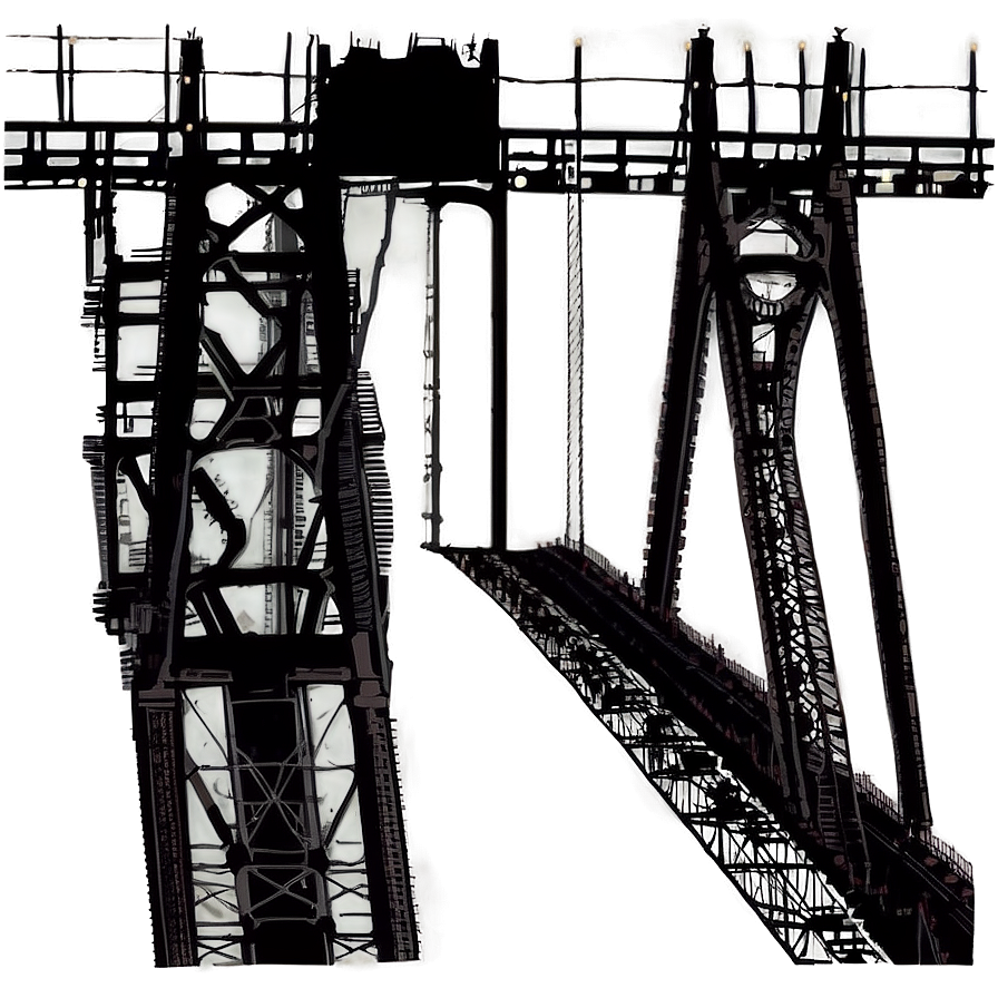 Suspension Bridge Silhouette PNG vvv77 PNG image with a transparent background, free high-resolution download