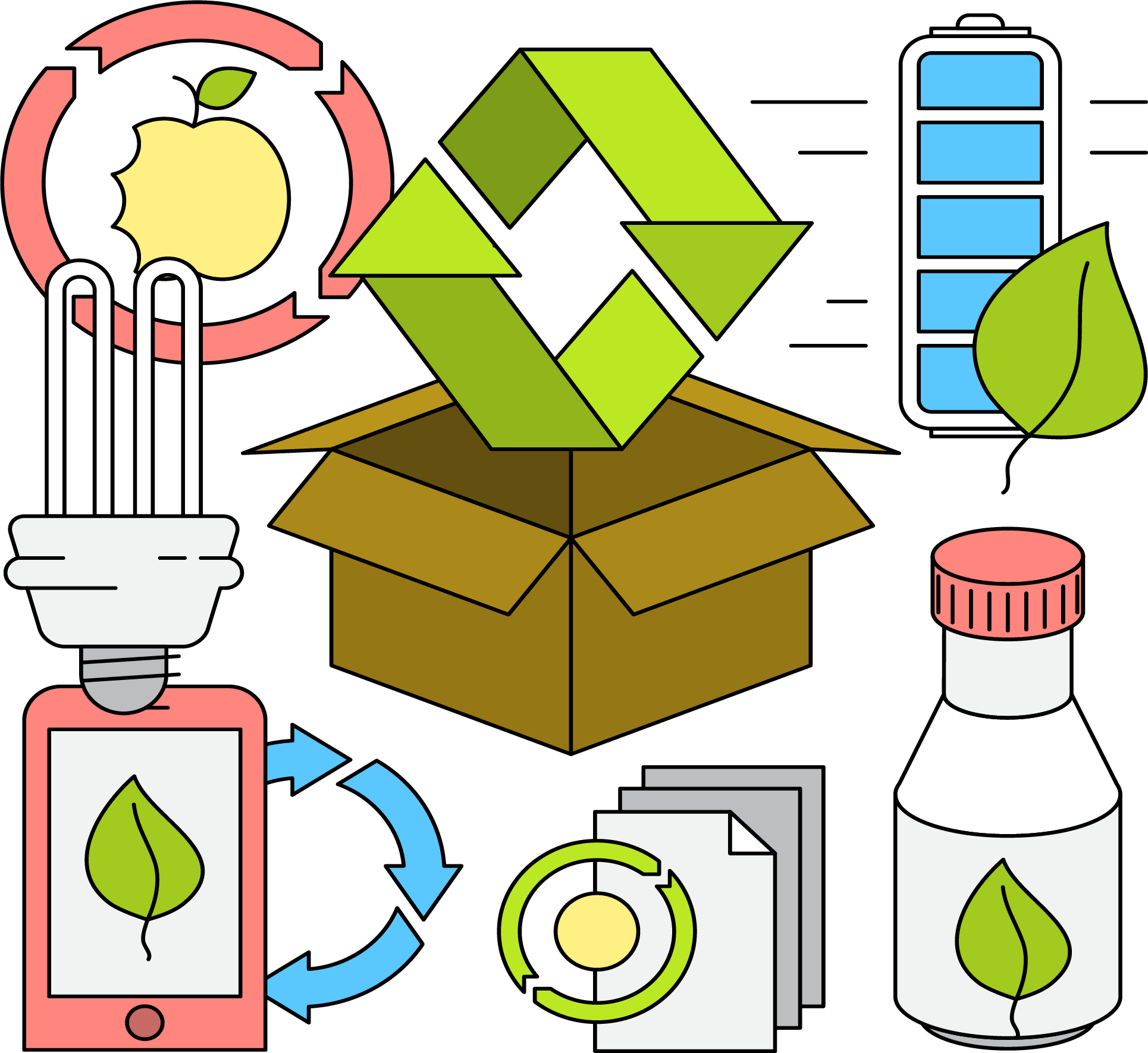 Sustainable Energy Concepts Illustration