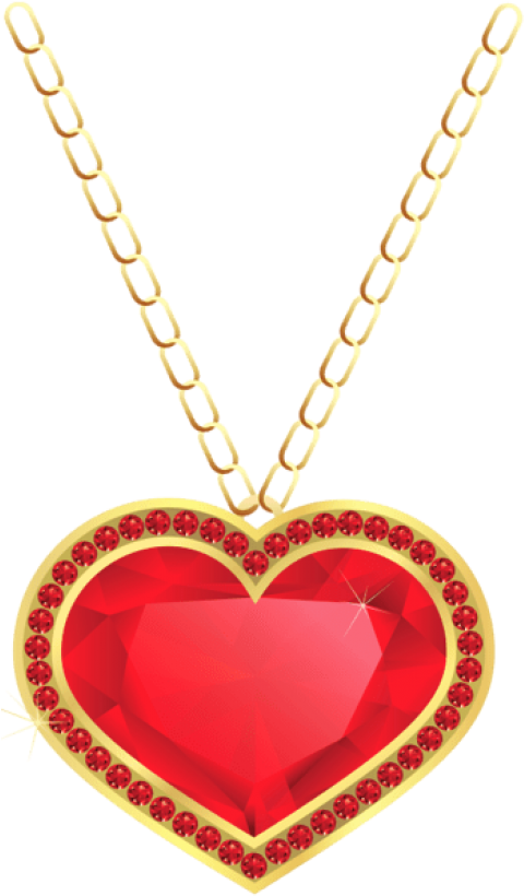 Svg Stock Heart Chain Clipart - Transparent Background Necklace Clipart, HD Png Download PNG with transparent background