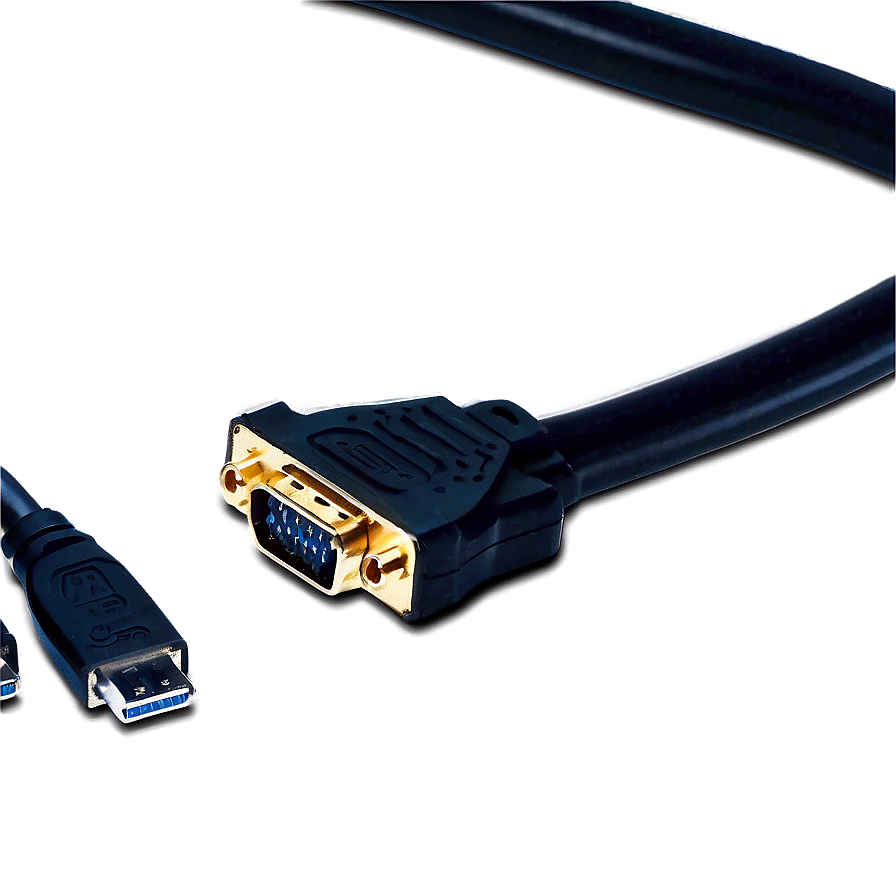 SVGA Monitor Cable PNG 06272024 PNG with transparent background