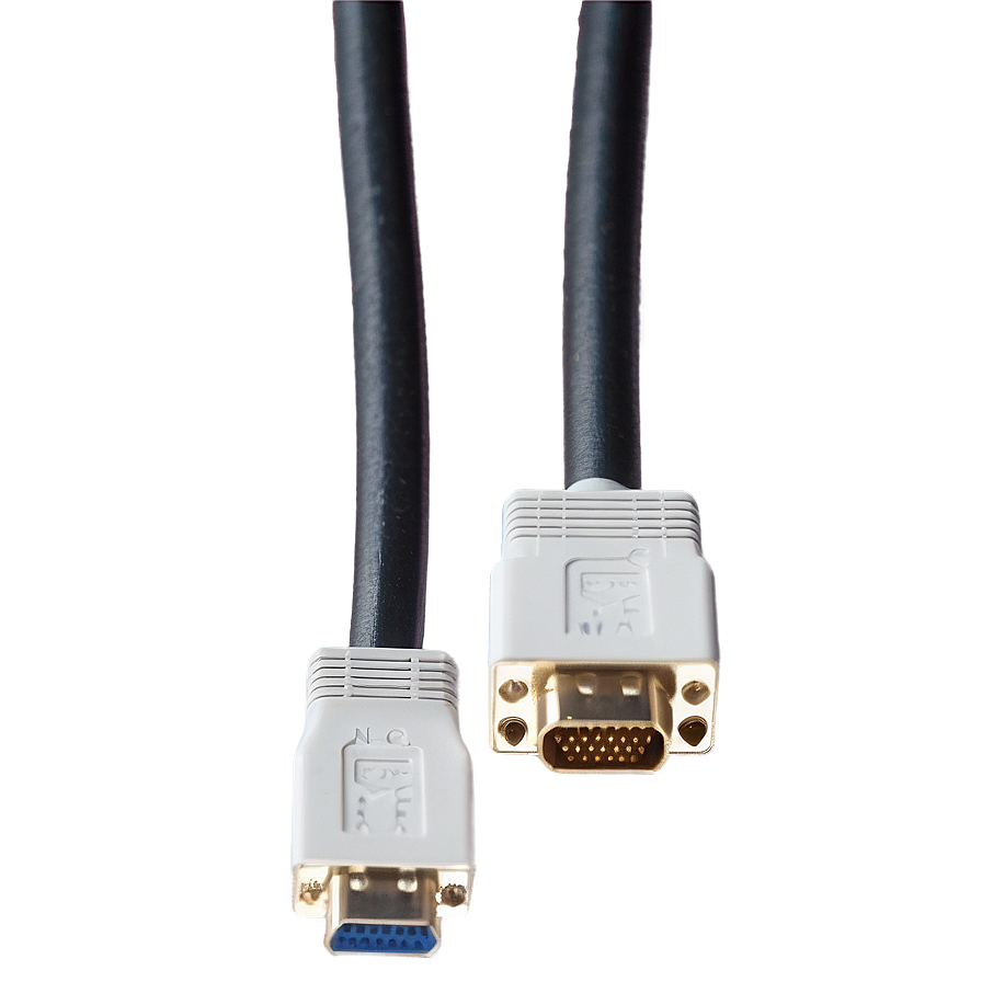 SVGA Monitor Cable PNG 06272024 PNG with transparent background