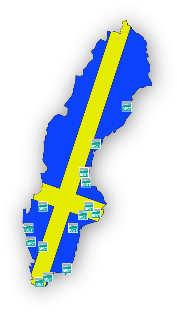 Sweden Map Flag Overlay