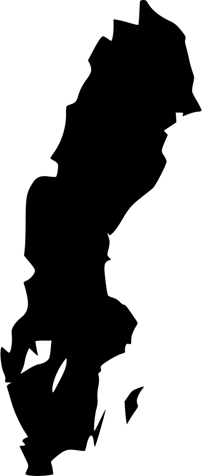 Sweden - Sweden Vector Map, HD Png Download PNG with transparent background