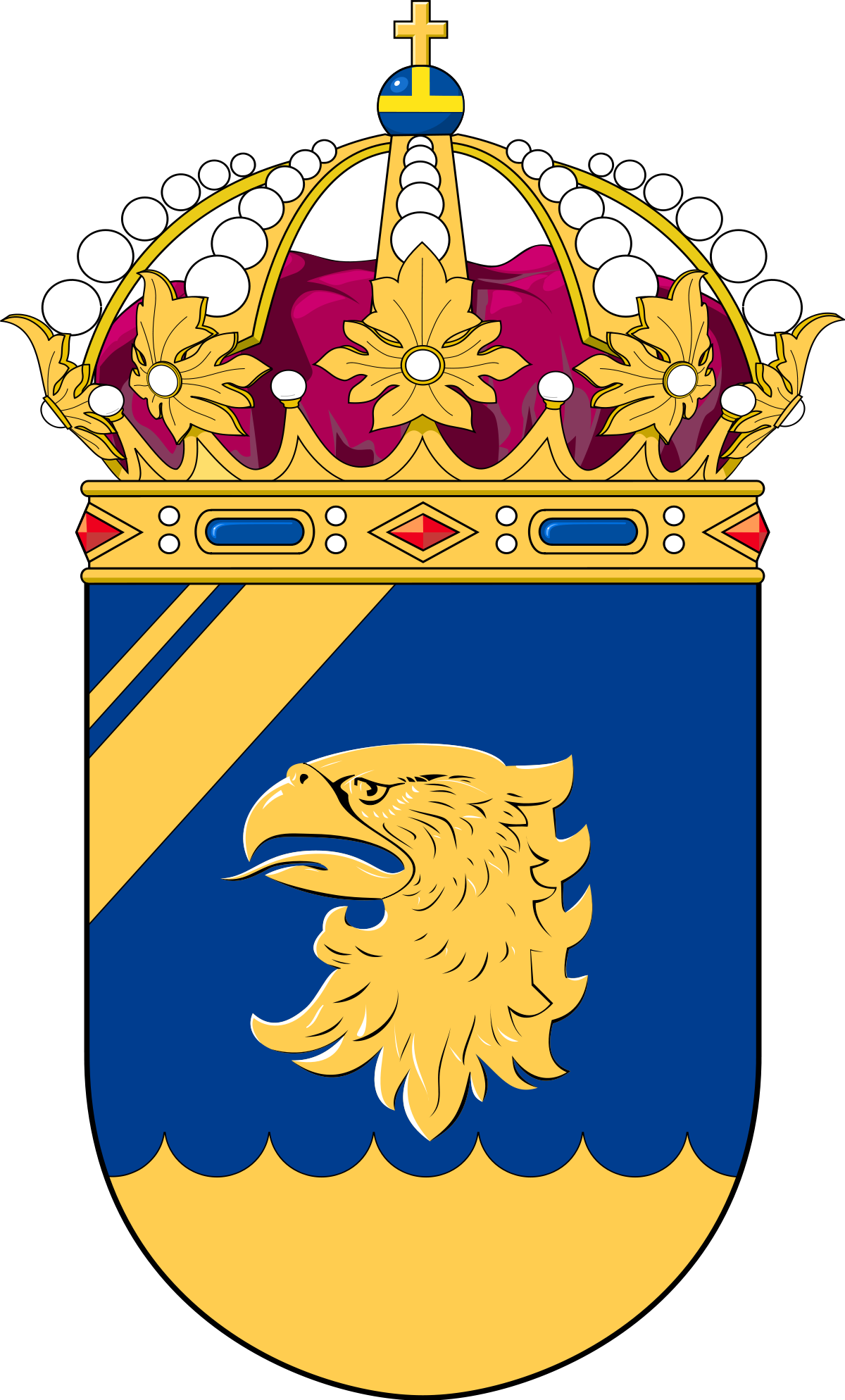 Swedish Wikipedia - Lesser Coat Of Arms Sweden, HD Png Download PNG with transparent background