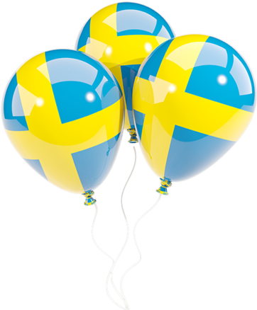 Swedish Flag Balloons