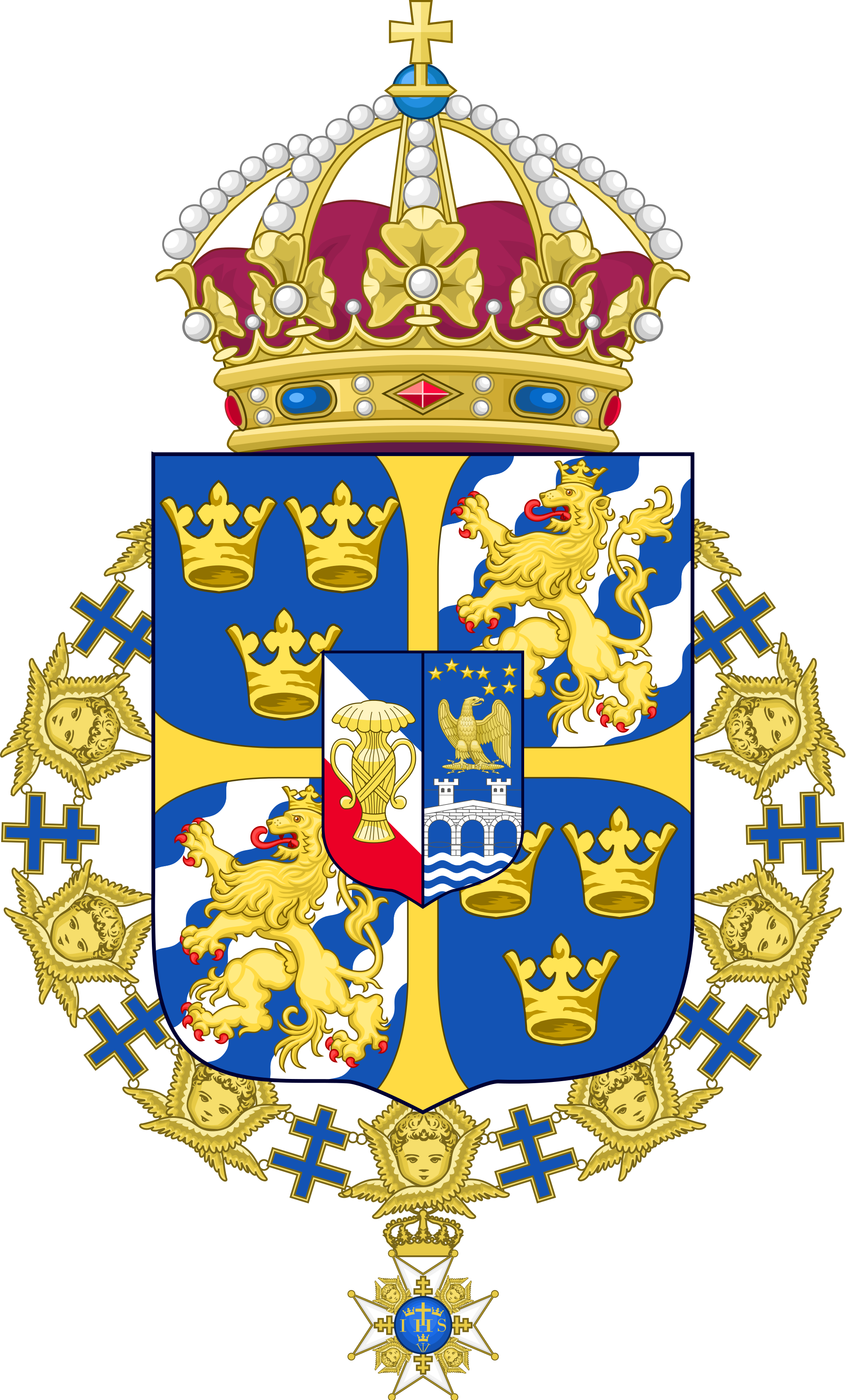 Coat Of Arms Of Sweden Png - Coat Of Arm Sweden, Transparent Png PNG with transparent background