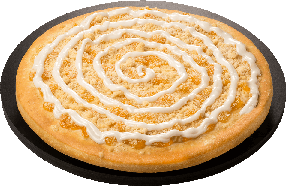 Peach Fruit Dessert Pizza - Pizza Ranch Cinnamon Dessert Pizza, HD Png Download PNG with transparent background