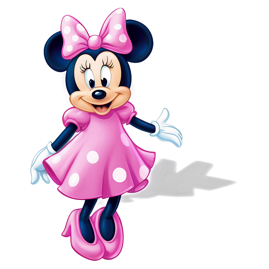 Sweet Pink Minnie Mouse Illustration Png Ntp