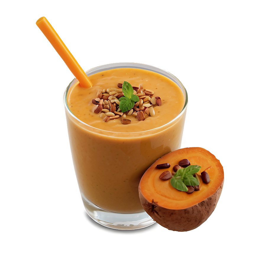 Sweet Potato Smoothie PNG yel PNG with transparent background