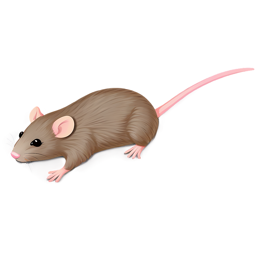 Sweet Rat Illustration Png Juc